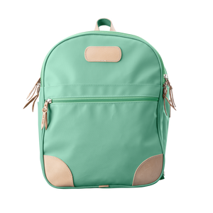 Backpack front view in Color 'Mint Coated Canvas'