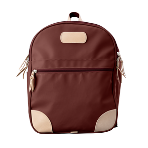 Backpack front view in Color 'Burgundy Coated Canvas'