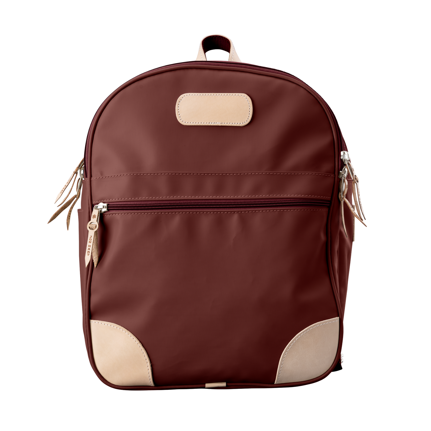 Backpack front view in Color 'Burgundy Coated Canvas'