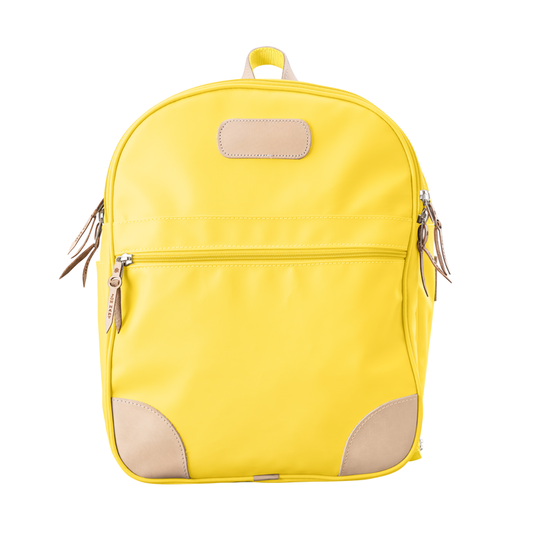 Backpack front view in Color 'Lemon Coated Canvas'