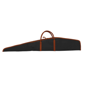 Rifle Cover - Black Coated Canvas Front Angle in Color 'Black Coated Canvas'