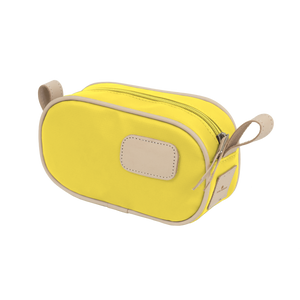 Junior Shave Kit - Lemon Coated Canvas Front Angle in Color 'Lemon Coated Canvas'