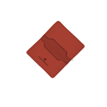 Load image into Gallery viewer, Card Case - Wine Leather Front Angle in Color &#39;Wine Leather&#39;
