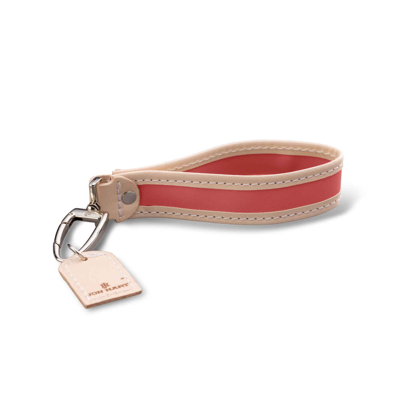 Pearl - Coral Coated Canvas Front Angle in Color 'Coral Coated Canvas'