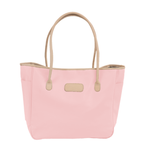 Tyler Tote - Rose Coated Canvas Front Angle in Color 'Rose Coated Canvas'