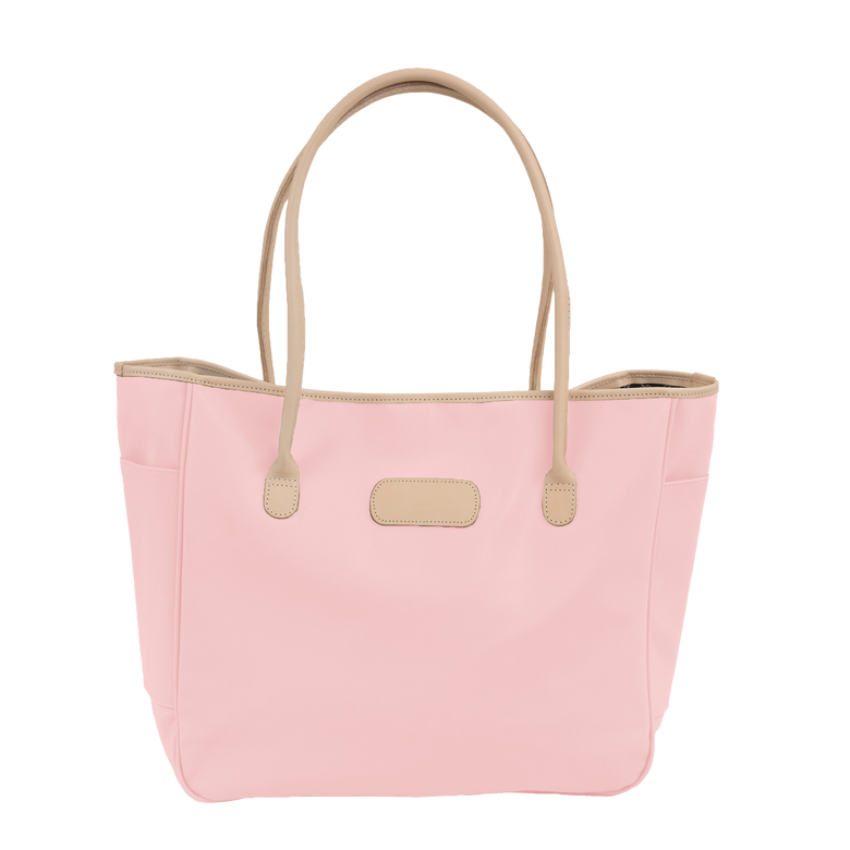Tyler Tote - Rose Coated Canvas Front Angle in Color 'Rose Coated Canvas'