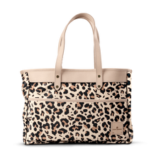 Load image into Gallery viewer, Bebita - Leopard Coated Canvas Front Angle in Color &#39;Leopard Coated Canvas&#39;
