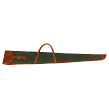 Load image into Gallery viewer, Cotton Canvas Shotgun Cover - Olive Canvas Front Angle in Color &#39;Olive Canvas&#39;
