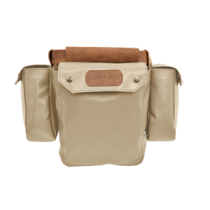 Bird Bag - Tan Coated Canvas Front Angle in Color 'Tan Coated Canvas'