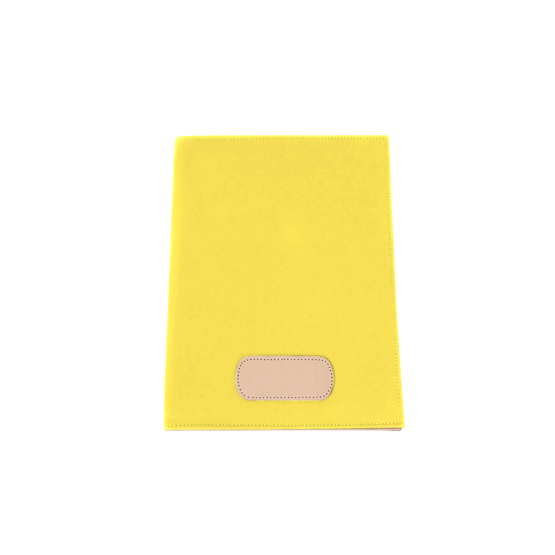 Executive Folder - Lemon Coated Canvas Front Angle in Color 'Lemon Coated Canvas'