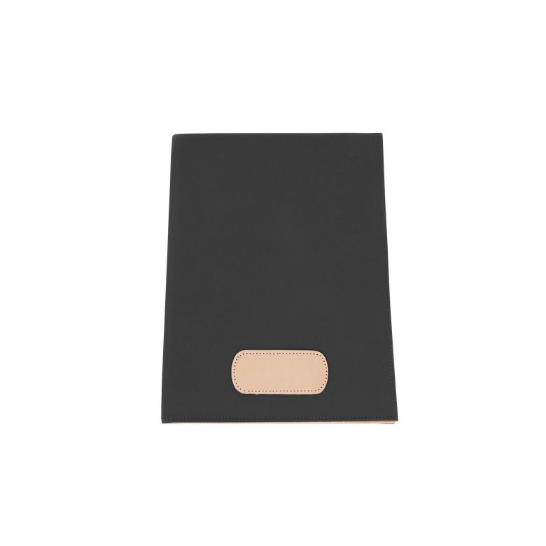 Executive Folder - Charcoal Coated Canvas Front Angle in Color 'Charcoal Coated Canvas'