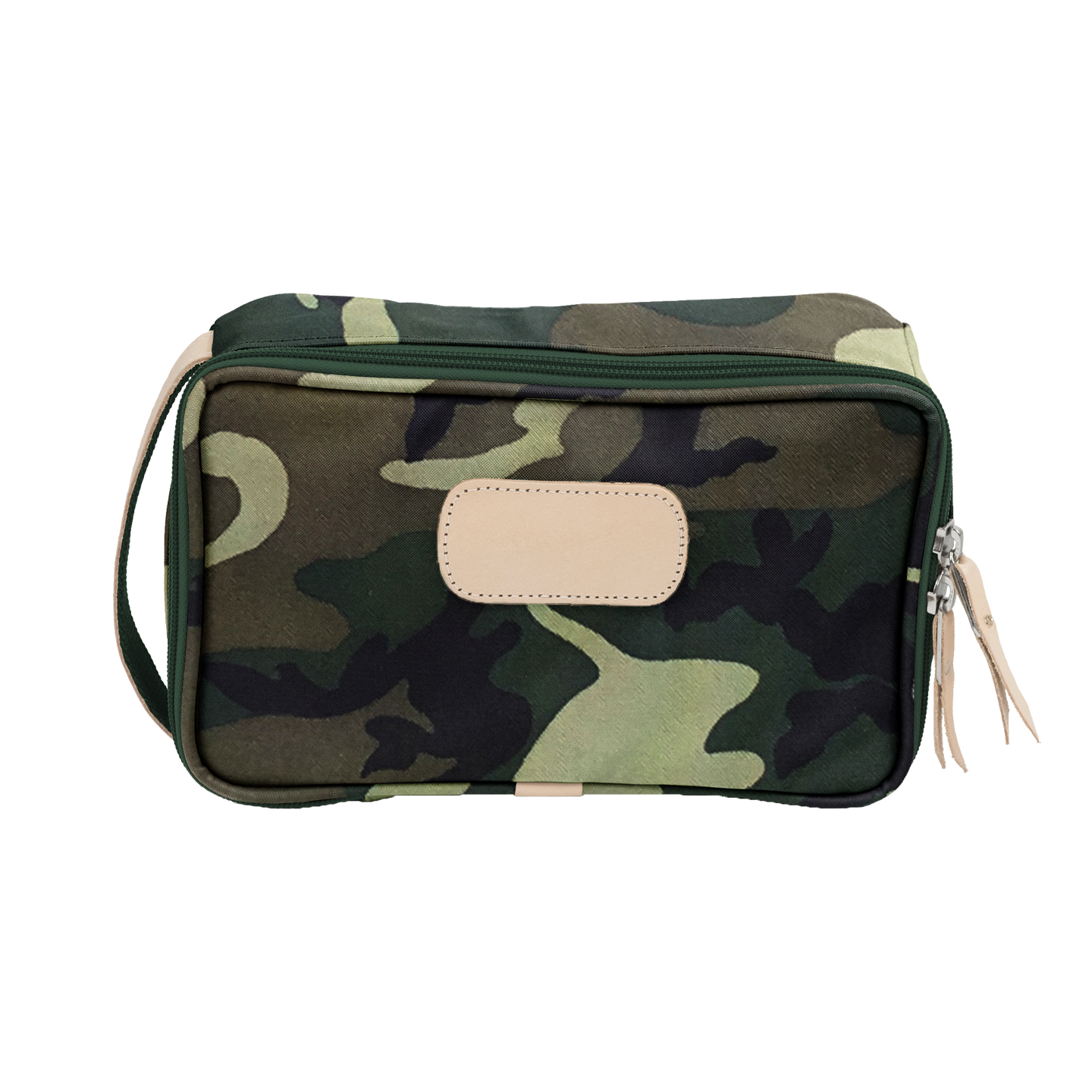 Small Travel Kit - Classic Camo Coated Canvas Front Angle in Color 'Classic Camo Coated Canvas'