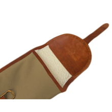 Load image into Gallery viewer, Cotton Canvas Shotgun Cover - Khaki Canvas Front Angle in Color &#39;Khaki Canvas&#39;
