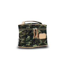Load image into Gallery viewer, Makeup Case - Classic Camo Coated Canvas Front Angle in Color &#39;Classic Camo Coated Canvas&#39;
