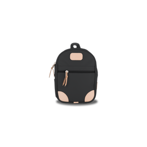Mini Backpack - Charcoal Coated Canvas Front Angle in Color 'Charcoal Coated Canvas'