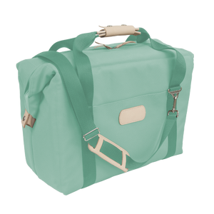 Large Cooler - Mint Coated Canvas Front Angle in Color 'Mint Coated Canvas'