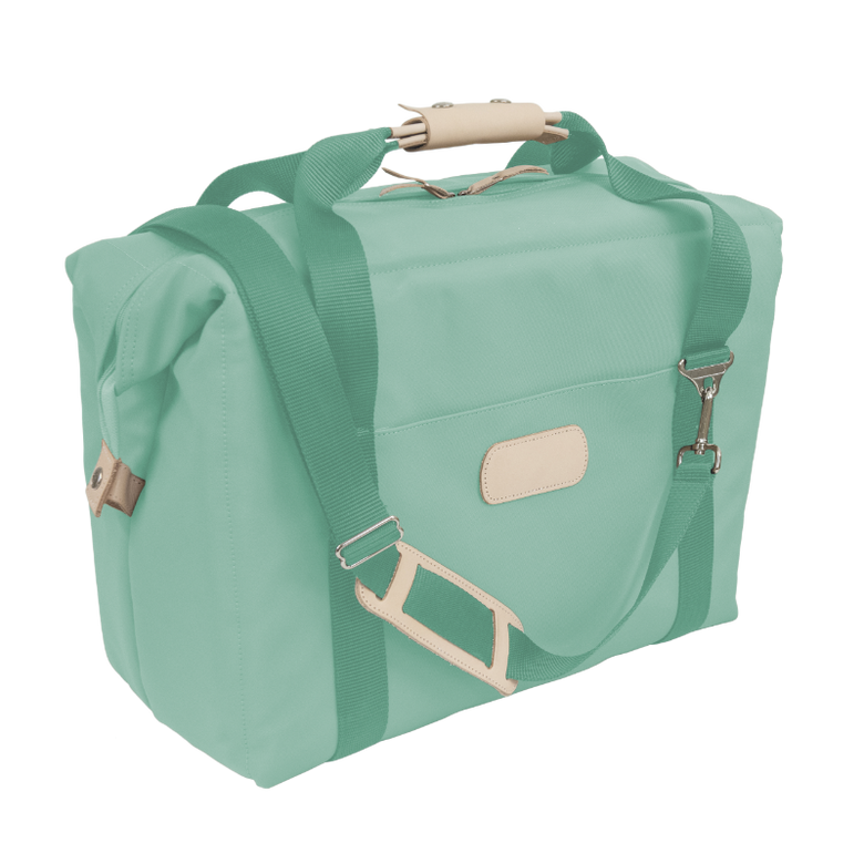 Large Cooler - Mint Coated Canvas Front Angle in Color 'Mint Coated Canvas'