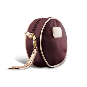 Luna - Burgundy Coated Canvas Front Angle in Color 'Burgundy Coated Canvas'