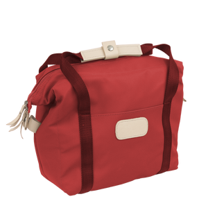 Cooler - Red Coated Canvas Front Angle in Color 'Red Coated Canvas'
