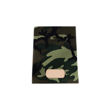 Load image into Gallery viewer, Executive Folder - Classic Camo Coated Canvas Front Angle in Color &#39;Classic Camo Coated Canvas&#39;

