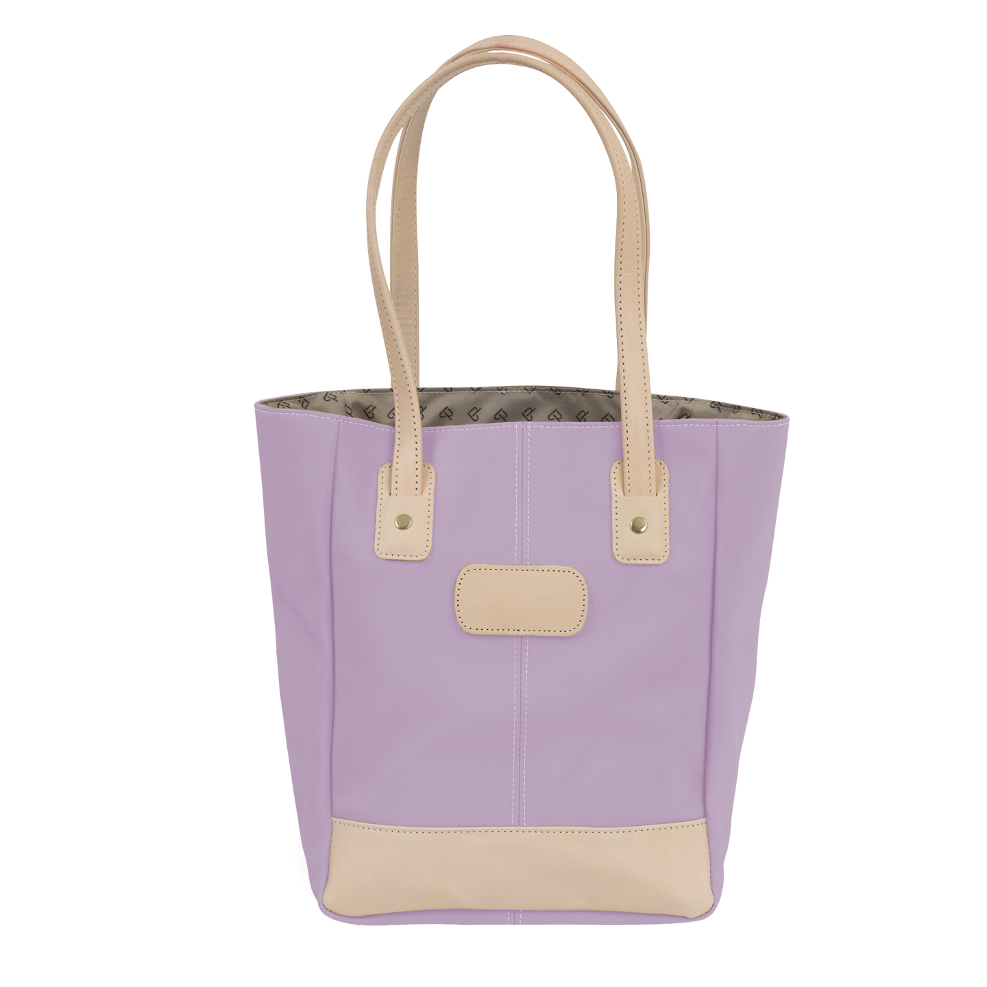 Alamo Heights Tote - Lilac Coated Canvas Front Angle in Color 'Lilac Coated Canvas'