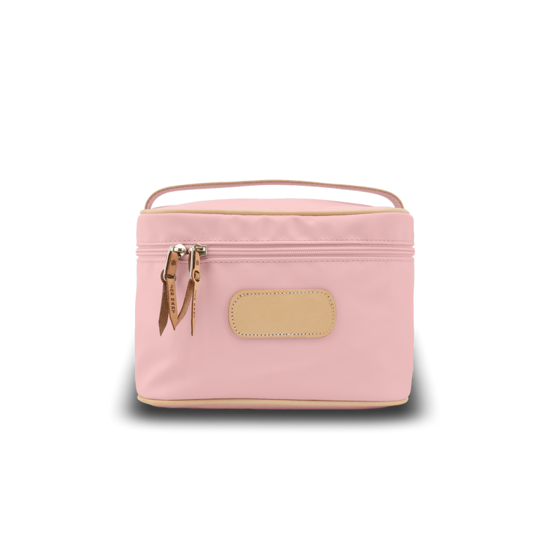 Makeup Case - Rose Coated Canvas Front Angle in Color 'Rose Coated Canvas'