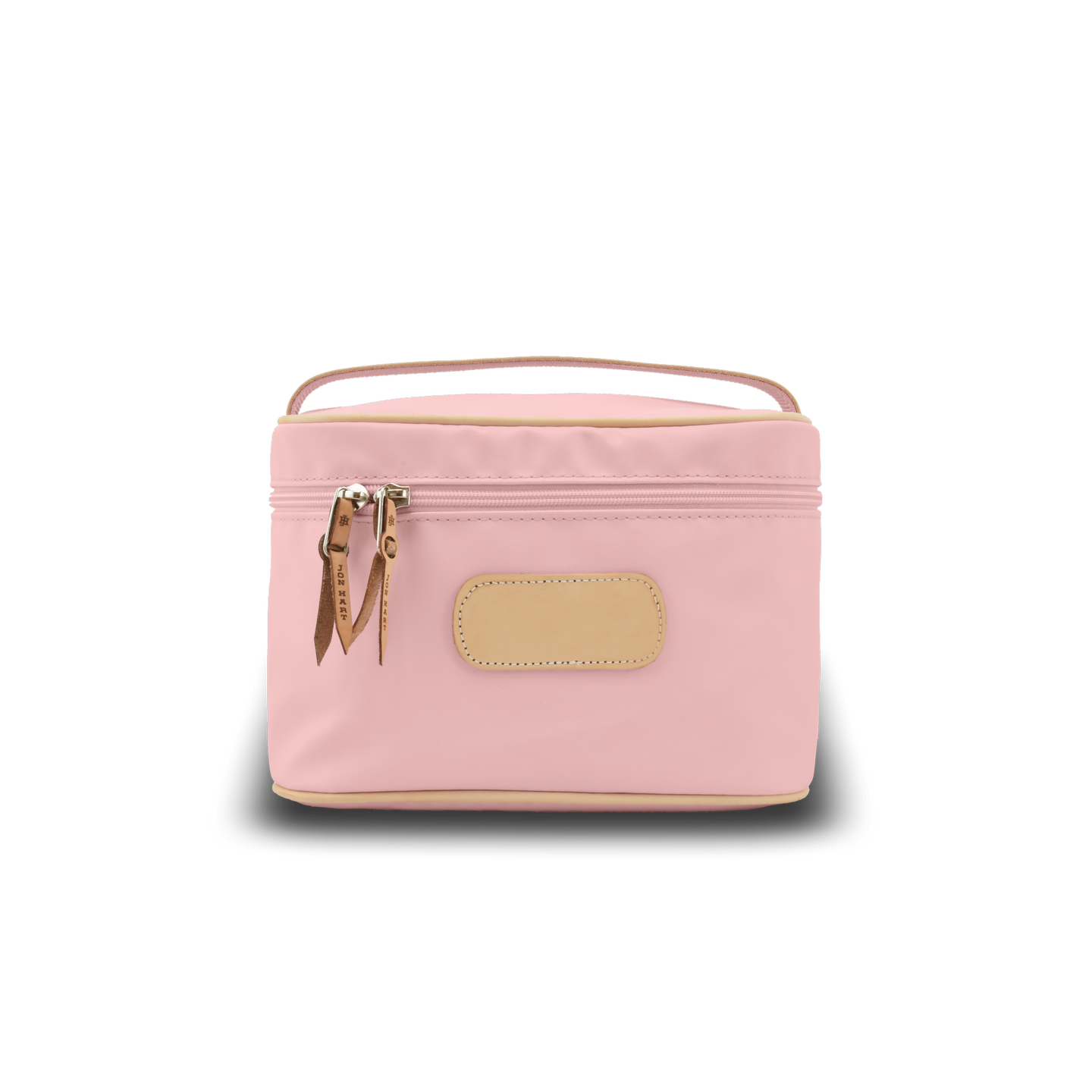 Makeup Case - Rose Coated Canvas Front Angle in Color 'Rose Coated Canvas'