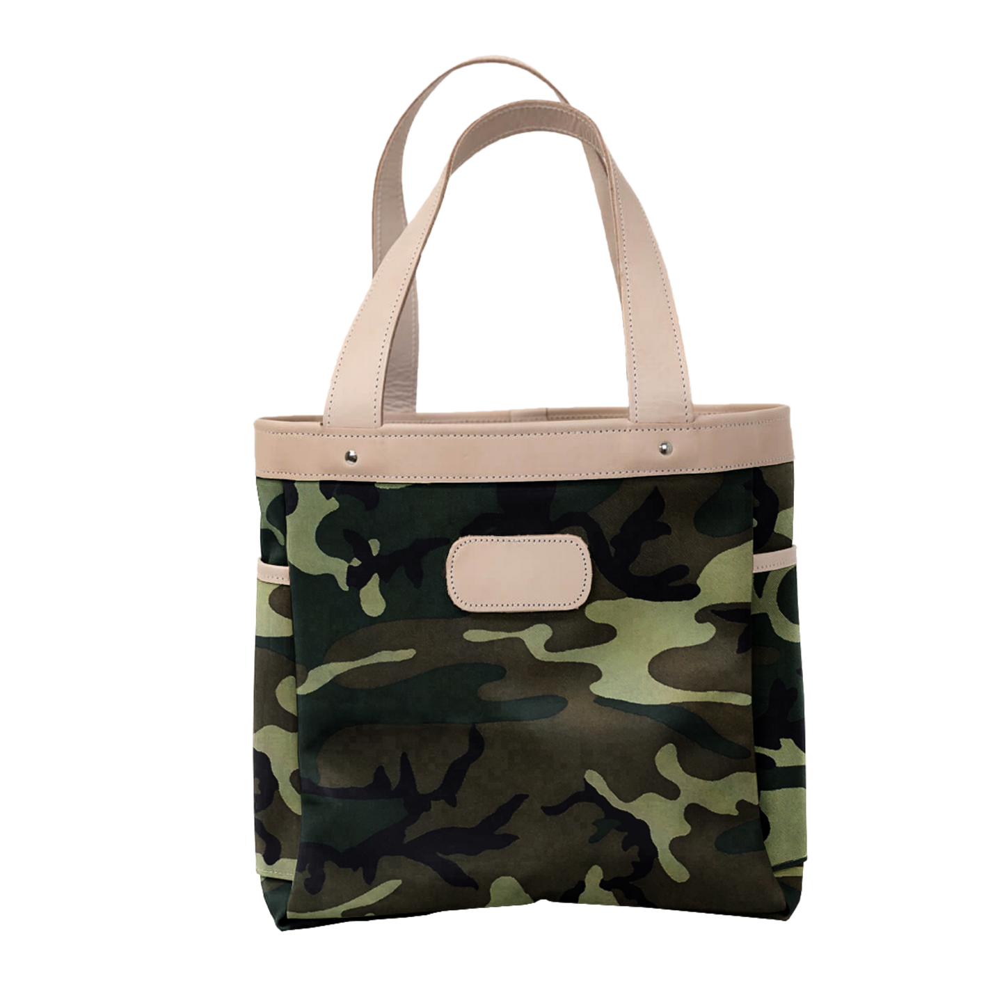 Left Bank - Classic Camo Coated Canvas Front Angle in Color 'Classic Camo Coated Canvas'