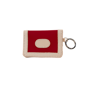 ID Wallet - Red Coated Canvas Front Angle in Color 'Red Coated Canvas'