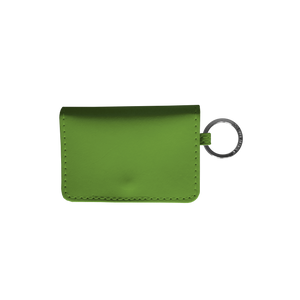 Leather ID Wallet - Shamrock Leather Front Angle in Color 'Shamrock Leather'