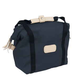 Cooler - Navy Coated Canvas Front Angle in Color 'Navy Coated Canvas'