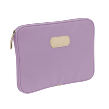 Load image into Gallery viewer, 15&quot; Computer Case - Lilac Coated Canvas Front Angle in Color &#39;Lilac Coated Canvas&#39;
