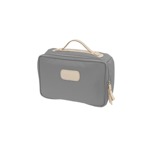 Large Travel Kit - Slate Coated Canvas Front Angle in Color 'Slate Coated Canvas'