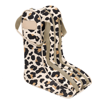 Load image into Gallery viewer, Boot Bag - Leopard Coated Canvas Front Angle in Color &#39;Leopard Coated Canvas&#39;

