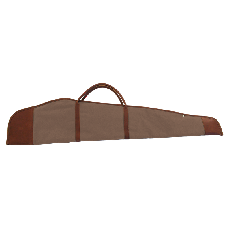 Rifle Cover - Saddle Coated Canvas Front Angle in Color 'Saddle Coated Canvas'