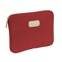 Load image into Gallery viewer, 13&quot; Computer Case - Red Coated Canvas Front Angle in Color &#39;Red Coated Canvas&#39;

