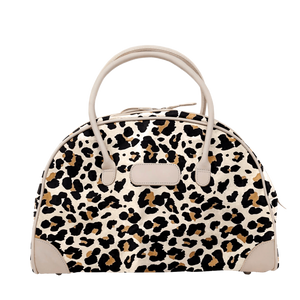 SS Carry On - Leopard Coated Canvas Front Angle in Color 'Leopard Coated Canvas'
