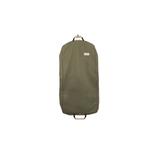 Load image into Gallery viewer, 50&quot; Garment Bag - Moss Coated Canvas Front Angle in Color &#39;Moss Coated Canvas&#39;

