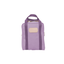 Load image into Gallery viewer, Shag Bag - Lilac Coated Canvas Front Angle in Color &#39;Lilac Coated Canvas&#39;
