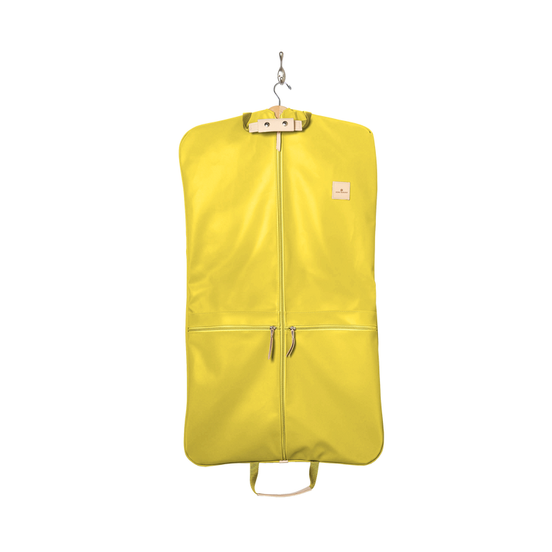 Two-Suiter - Lemon Coated Canvas Front Angle in Color 'Lemon Coated Canvas'