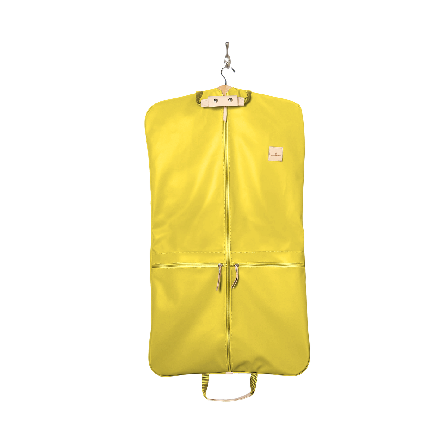 Two-Suiter - Lemon Coated Canvas Front Angle in Color 'Lemon Coated Canvas'