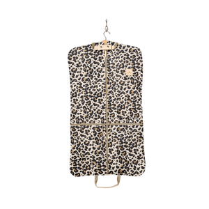 Two-Suiter - Leopard Coated Canvas Front Angle in Color 'Leopard Coated Canvas'