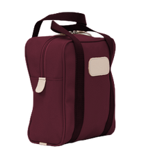 Load image into Gallery viewer, Shag Bag - Burgundy Coated Canvas Front Angle in Color &#39;Burgundy Coated Canvas&#39;
