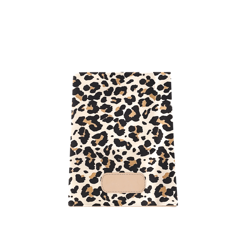 Executive Folder - Leopard Coated Canvas Front Angle in Color 'Leopard Coated Canvas'