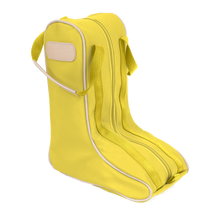 Load image into Gallery viewer, Boot Bag - Lemon Coated Canvas Front Angle in Color &#39;Lemon Coated Canvas&#39;

