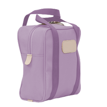Load image into Gallery viewer, Shag Bag - Lilac Coated Canvas Front Angle in Color &#39;Lilac Coated Canvas&#39;
