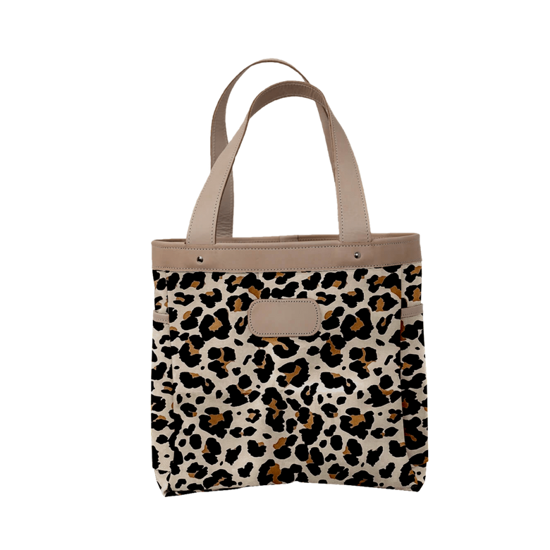 Left Bank - Leopard Coated Canvas Front Angle in Color 'Leopard Coated Canvas'