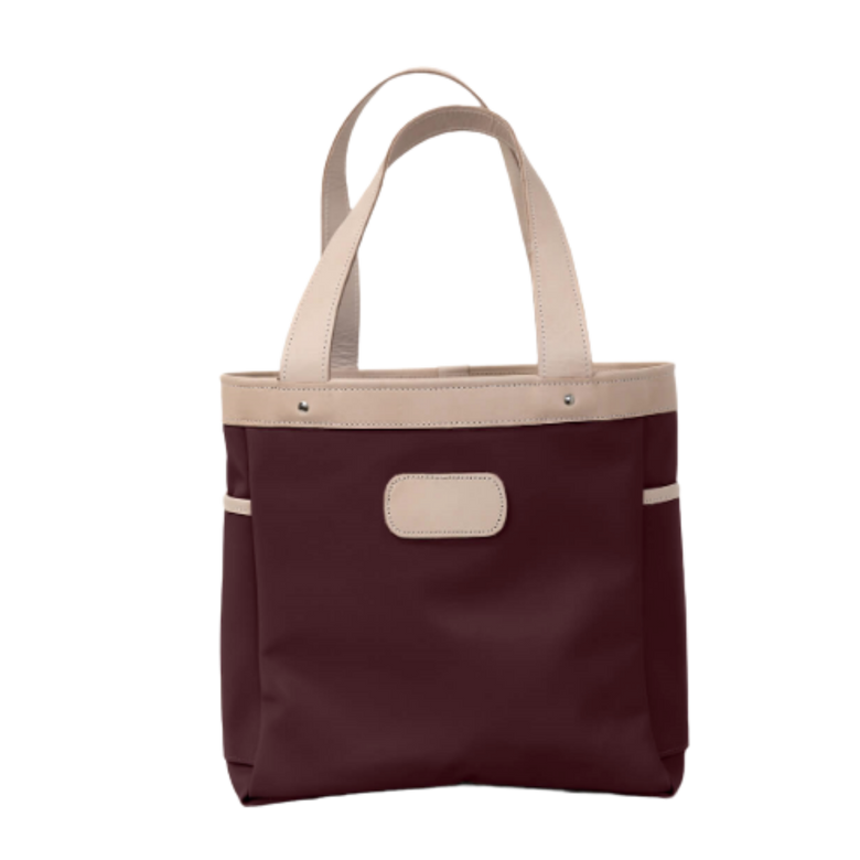 Left Bank - Burgundy Coated Canvas Front Angle in Color 'Burgundy Coated Canvas'