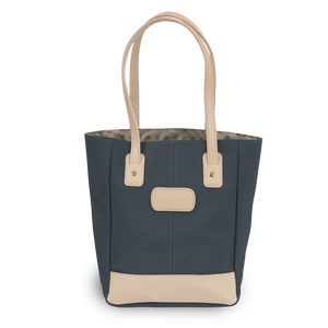 Alamo Heights Tote - French Blue Coated Canvas Front Angle in Color 'French Blue Coated Canvas'
