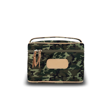 Load image into Gallery viewer, Makeup Case - Classic Camo Coated Canvas Front Angle in Color &#39;Classic Camo Coated Canvas&#39;
